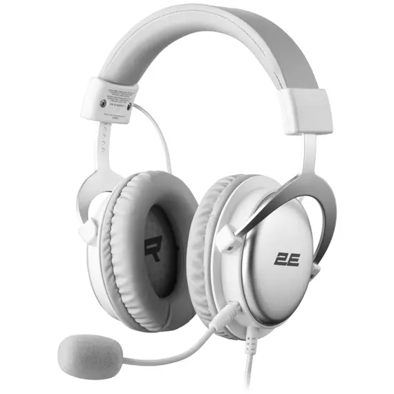 ყურსასმენი 2E GAMING Headset HG355, 7.1, mini-jack/dual 3.5мм/USB-A, 1.5/1.5/0.2m, white  - Primestore.ge