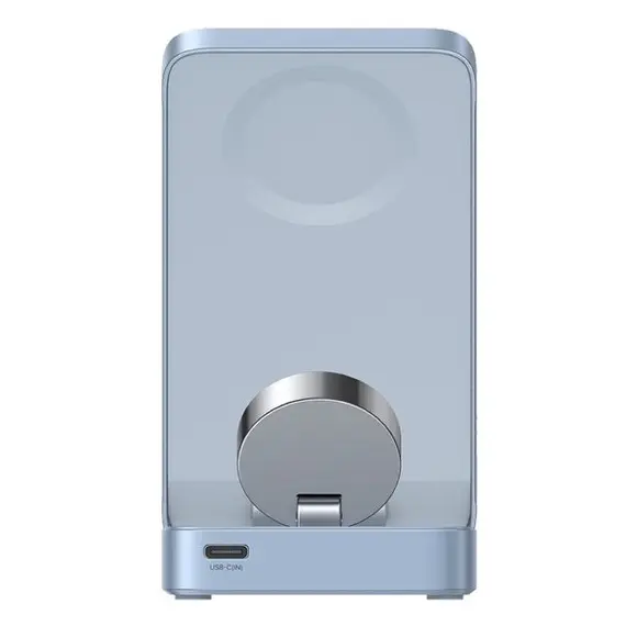 უსადენო დამტენი UGREEN W757 (65901), MagFlow 25W, 3-in-1 Magnetic Wireless Charger, Blue - Primestore.ge