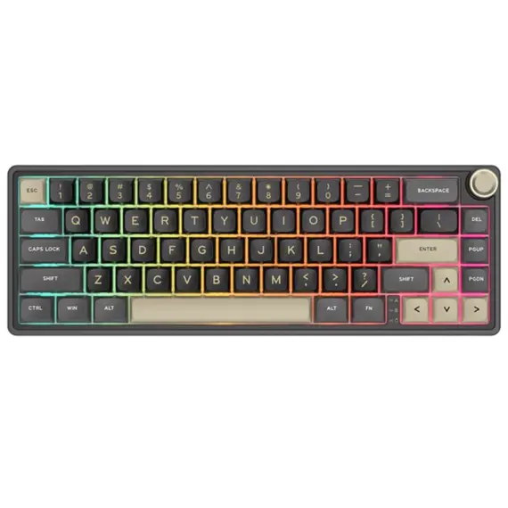 კლავიატურა Royal Kludge RK R65 RGB Mechanical Keyboard, Brown switch, Hot Swappable, Type-C wired, Phantom - Primestore.ge