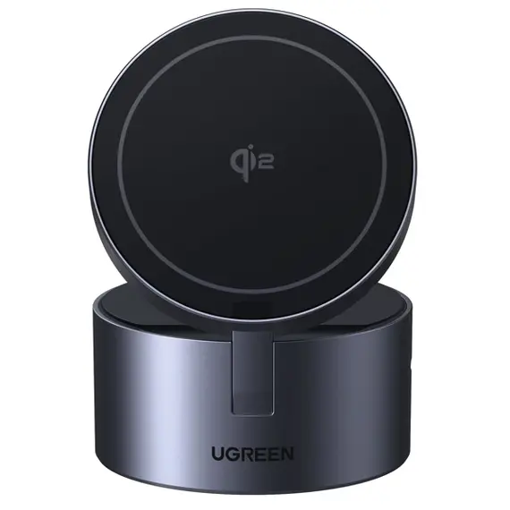 უსადენო დამტენი UGREEN W712 (65148) Magflow Qi2.2, 15W, 3in1 Wireless Charger, Grey - Primestore.ge