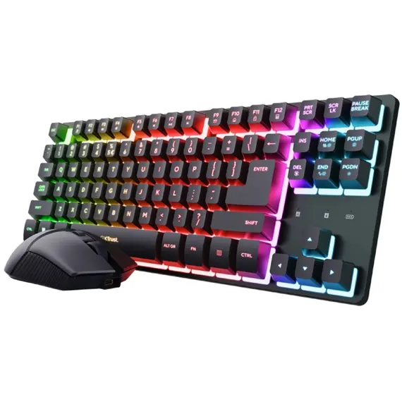 კლავიატურა და მაუსი Trust GXT832 THADO WRLS KB&M SET BLK US - Primestore.ge