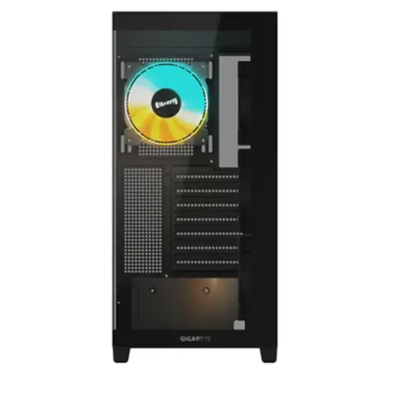 კომპიუტერის ქეისი Gigabyte C500 PANORAMIC STEALTH 4x120mm ARGB Fans Mid Tower Black - C500P ST - Primestore.ge