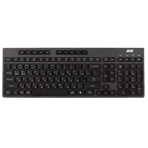 კლავიატურა 2E Keyboard membrane KS280 120key, WL/BT, EN/UK, silent, black-grey - Primestore.ge