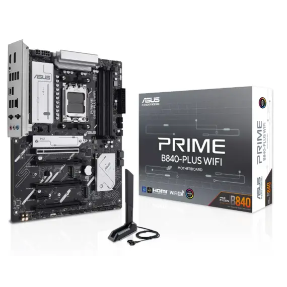 დედა დაფა ASUS Motherboard PRIME B840-PLUS WIFI sAM5 B840 4xDDR5 M.2 HDMI DP WiFi BT ATX - Primestore.ge