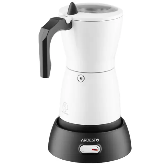 ყავის მადუღარა Ardesto coffee maker Electric moka pot.  0.3l, ground, white - Primestore.ge