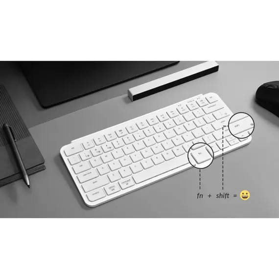 კლავიატურა Keychron B1 Pro, USB/WL/BT, ivory white - Primestore.ge