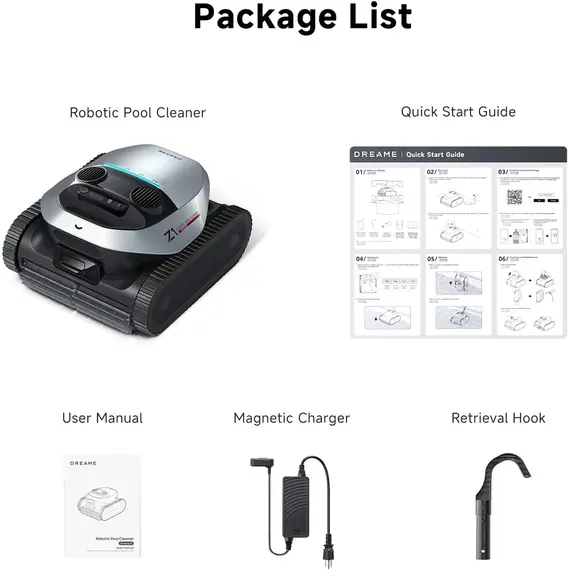 აუზის საწმენდი რობოტი Dreame Robotic Pool Cleaner Z1 (PIXZ4111) - Primestore.ge