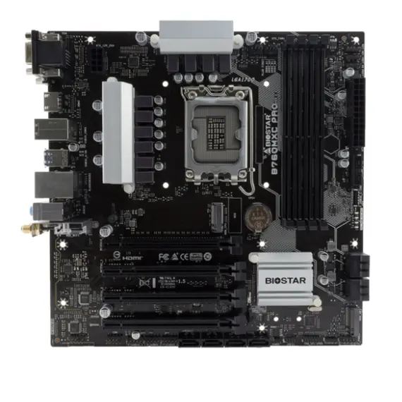 დედა დაფა Biostar Mainboard,Intel B760MXC PRO, 4DDR5 Socket 1700+, uATX, Gbe LAN, - Primestore.ge