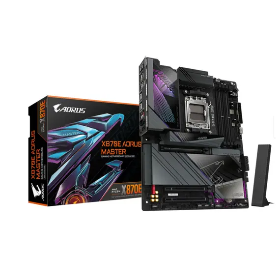 დედა დაფა GIGABYTE Motherboard X870E AORUS MASTER sAM5 X870 4xDDR5 M.2 HDMI Typc-C ATX - Primestore.ge