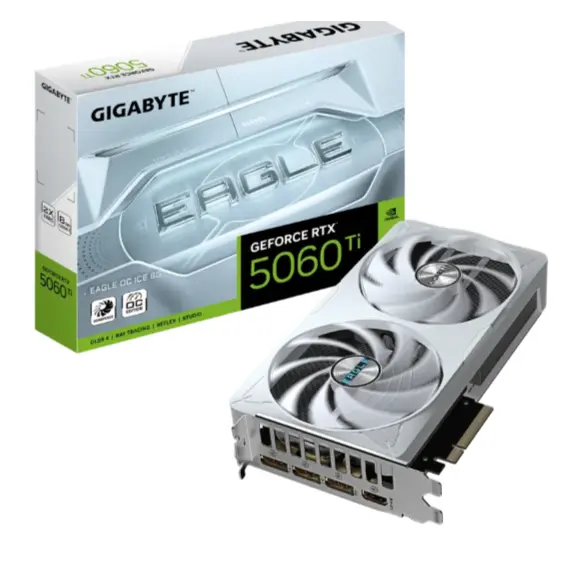 ვიდეო დაფა GIGABYTE Graphic Adapter GeForce RTX 5060 Ti 8GB GDDR7 EAGLE OC ICE - Primestore.ge