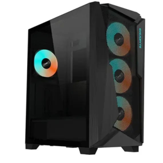 კომპიუტერის ქეისი Gigabyte C301 GLASS V2 4x120mm ARGB Fans Mid Tower Black	 - Primestore.ge