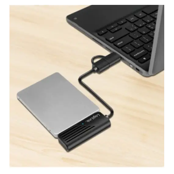 ადაპტერი Logilink AU0062 USB-A/USB-C 2-in-1 to SATA Adapter USB 3.2 Gen1 Compatible Black - Primestore.ge