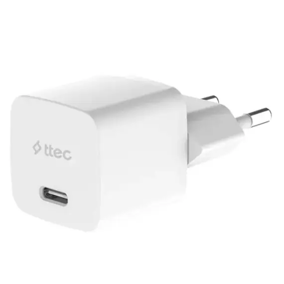 ადაპტერი TTEC SMARTCHARGER GAN 20W PD TRAVEL FAST CHARGER, WHITE - Primestore.ge