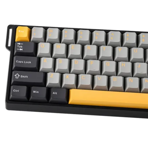 კლავიატურა AULA WIN60 HE MAX RGB Wired Gaming Keyboard Dark Grey/Light gray/Yellow (Wing Chun Magnetic Switch) - Primestore.ge