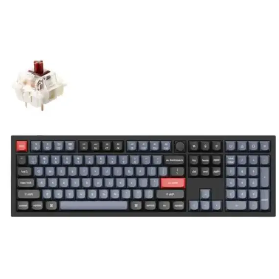 კლავიატურა Keychron Q6 104Key, Gateron G PRO Brown, Hot-Swap, QMK, Knob, USB-A, EN, RGB - Primestore.ge