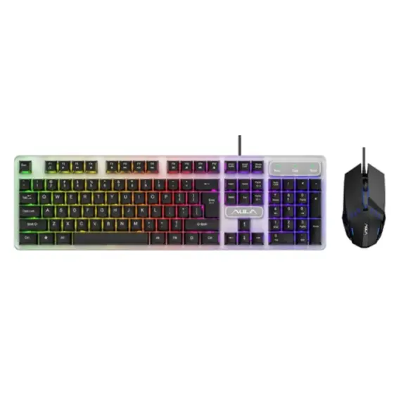 კლავიატურა AULA F2023 Wired USB Membrane Gaming Keyboard Black - Primestore.ge