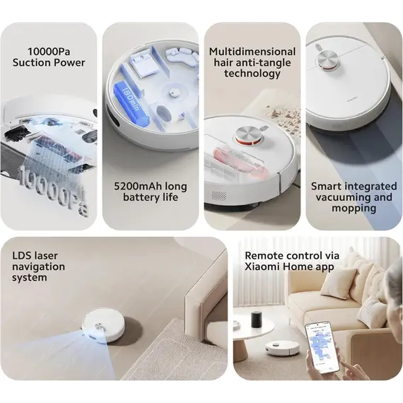 მტვერსასრუტი Xiaomi Robot Vacuum S40 (white) (OV81) - Primestore.ge