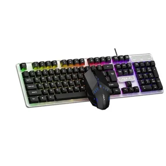 კლავიატურა AULA F2023 Wired USB Membrane Gaming Keyboard Black - Primestore.ge