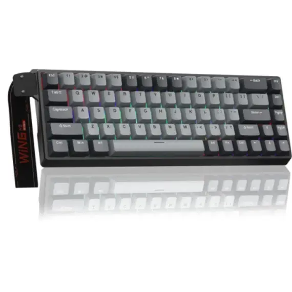 კლავიატურა AULA WIN68 HE Pro RGB Wired Gaming Keyboard Light Grey/Dark grey (Meteor Magnetic Switch) - Primestore.ge
