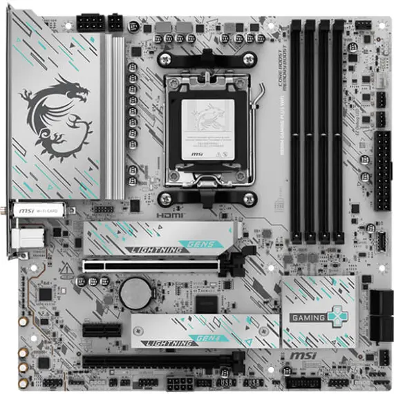 დედა დაფა MSI Motherboard B850M GAMING PLUS WIFI sAM5 B850 4xDDR5 M.2 HDMI DP WiFi BT mATX - Primestore.ge