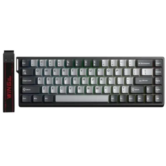 კლავიატურა AULA WIN68 HE Pro RGB Wired Gaming Keyboard Light Grey/Dark grey (Meteor Magnetic Switch) - Primestore.ge