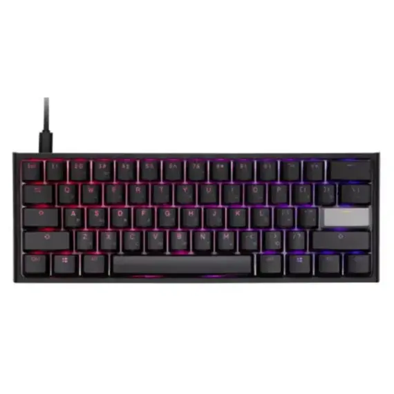 კლავიატურა Ducky One 2 Mini Cherry Brown RGB LED UA/RU Black-White - Primestore.ge