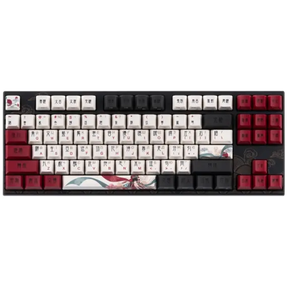 კლავიატურა Varmilo VEM87 Beijing Opera 87Key, EC V2 Ivy, USB-A, EN/UKR, White Led - Primestore.ge