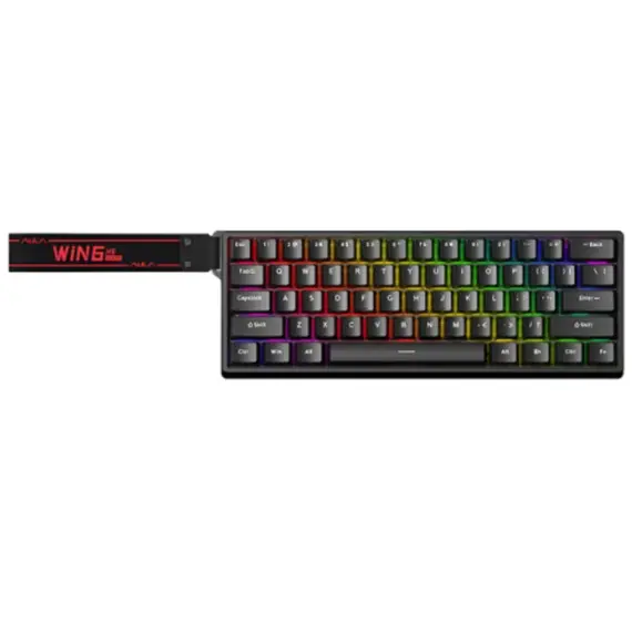კლავიატურა AULA WIN60 HE RGB Wired Gaming Keyboard Black (Graywood Magnetic Switch) - Primestore.ge
