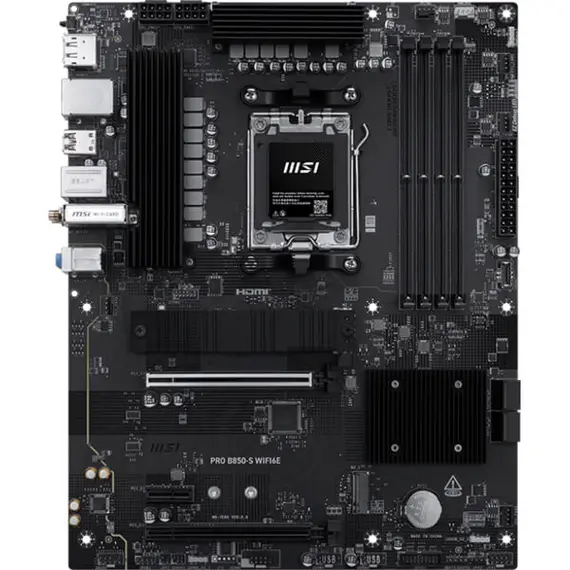 დედა დაფა MSI Motherboard PRO B850-S WIFI6E sAM5 B850 4xDDR5 M.2 HDMI WiFi BT ATX - Primestore.ge