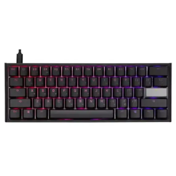 კლავიატურა Ducky One 2 Mini Cherry Blue RGB LED UA/RU Black-White - Primestore.ge