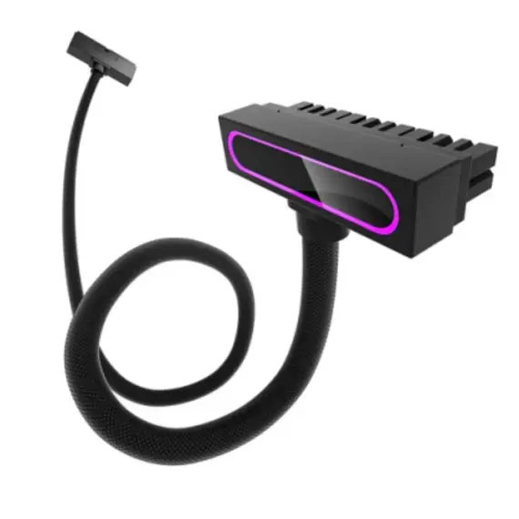 PSU კაბელის დამაგრძელებელი Asiahorse HYDRUS 24PIN BLACK - 30CM - Primestore.ge