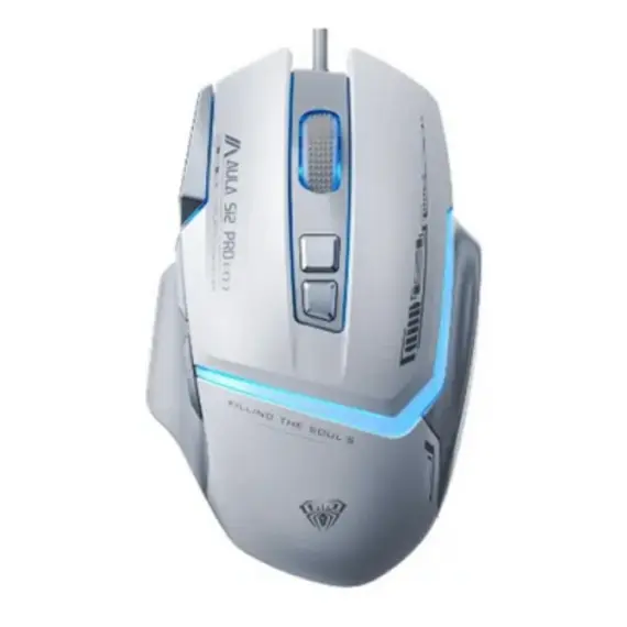 მაუსი AULA S12 Pro Wired RGB Gaming Mouse White/Gray - Primestore.ge
