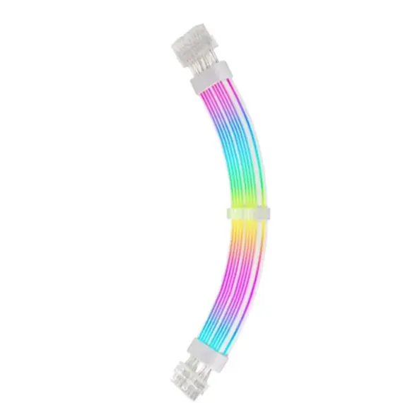 PSU კაბელის დამაგრძელებელი Asiahorse RGB DualSR 2x8pin White - Primestore.ge