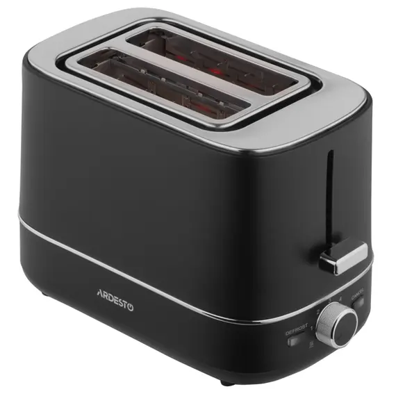 ტოსტერი Ardesto toaster Timeless Elegance, 800W, plastic, 2 slots, black - Primestore.ge