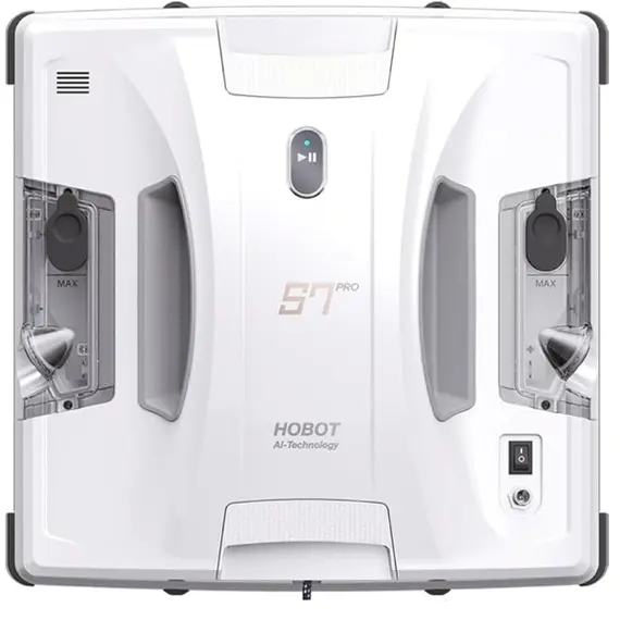 მინის საწმენდი რობოტი Hobot S7 Pro, 100W, 4800Pa, Dual Mop Polish Window Cleaning Robot, White - Primestore.ge