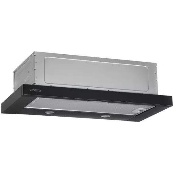 გამწოვი Ardesto Hood telescopic, 60cm, 450m3h, metal, 2х1W LED, button, black - Primestore.ge