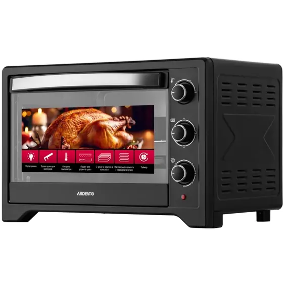 ელექტრო ღუმელი ARDESTO Electric oven, 45L, 2015W, mech., black - Primestore.ge