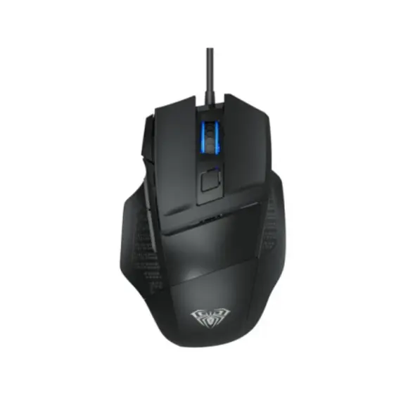 მაუსი AULA S12 Rainbow Backlight Wired Gaming Optical Mouse Black - Primestore.ge