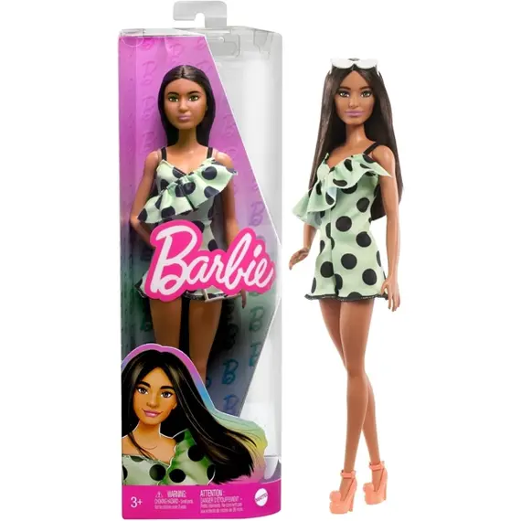 ბარბის თოჯინა Mattel Barbie Fashionistas Doll - Lime Green Polka Dots (New pack.) - Primestore.ge