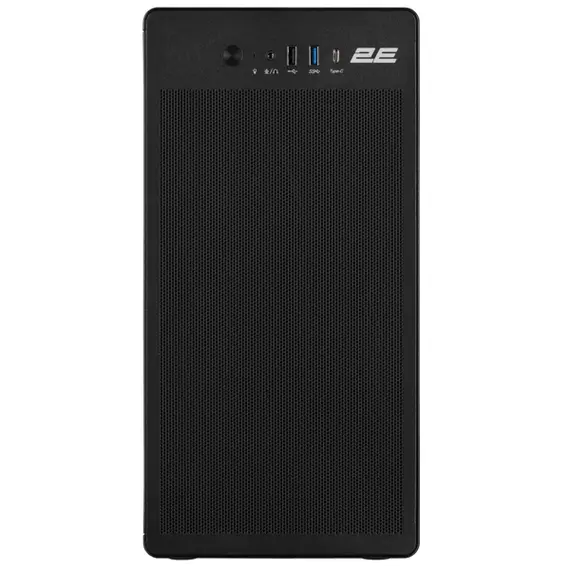 კომპიუტერის ქეისი 2E-V285B, PC case 2E Credo V285B without PSU, 1xUSB3.0, 1х USB 2.0, 1xUSB Type-C, 1x120mm, VGA 300mm, mATX, black - Primestore.ge