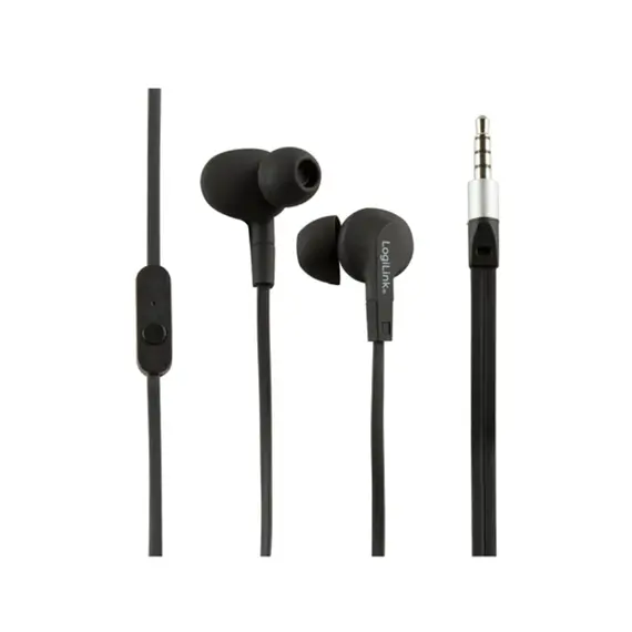 ყურსასმენი Logilink HS0042 Water resistant (IPX6) Stereo In-Ear Headset with Mic Black - Primestore.ge