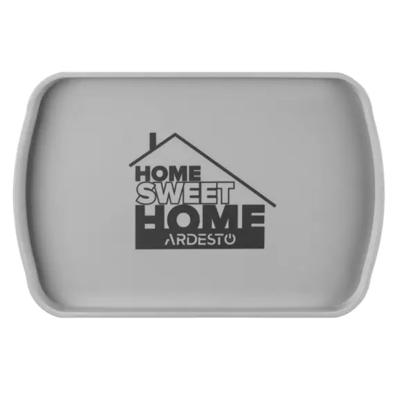 სათავსო ყუთი Ardesto Storage box with lid 45.5х31х14cm, 13l, plastic PP, grey - Primestore.ge