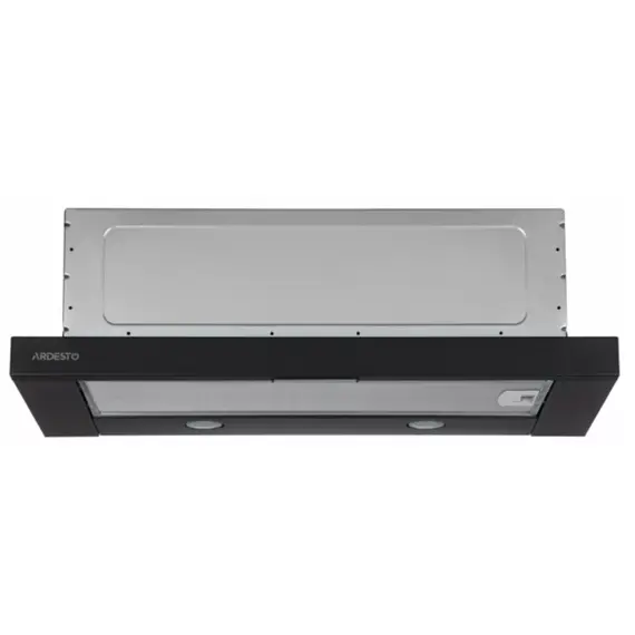 გამწოვი Ardesto Hood telescopic, 60cm, 450m3h, metal, 2х1W LED, button, black - Primestore.ge