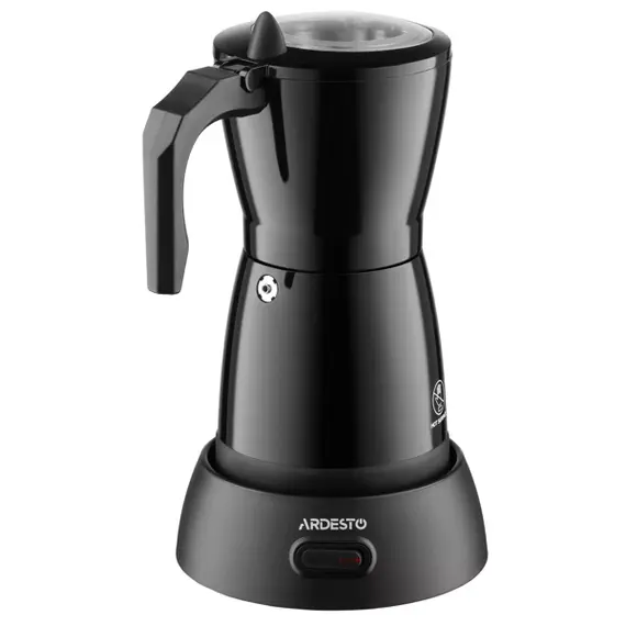 ყავის მადუღარა Ardesto coffee maker Electric moka pot. 0.3l, ground, black - Primestore.ge