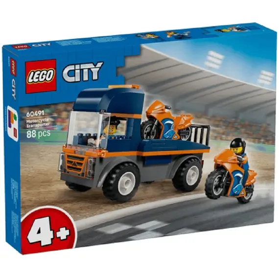 ლეგო LEGO Constructor City Motorcycle Transporter - Primestore.ge