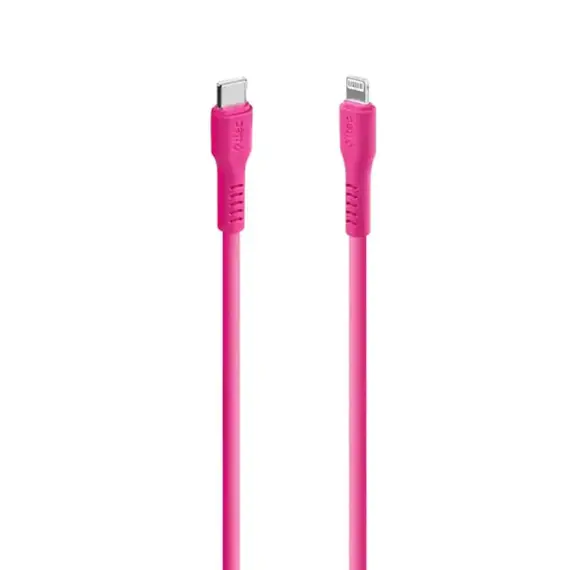 კაბელი TTEC USB-C - LIGHTNING CHARGE/DATA CABLE, 120CM NEON PINK - Primestore.ge