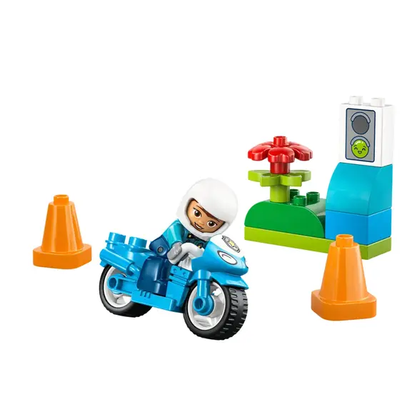ლეგო LEGO Constructor DUPLO Town Blue Police Motorcycle - Primestore.ge