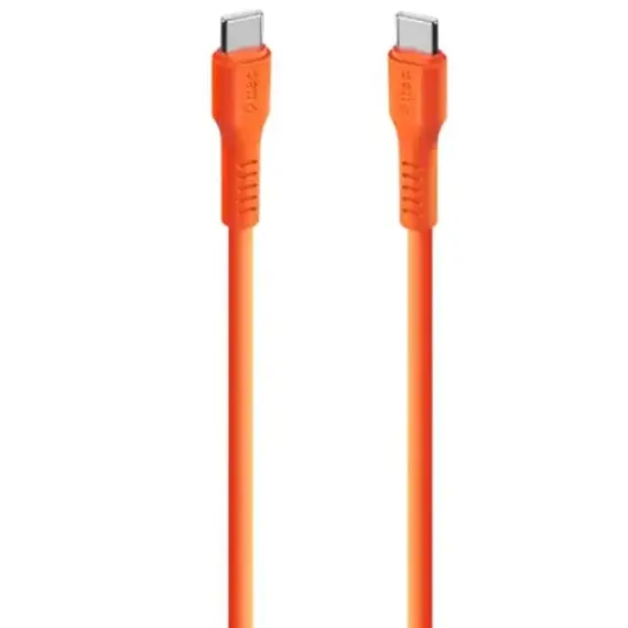 კაბელი TTEC USB-C - USB-C 60W PD/QC FAST CHARGING/DATA CABLE, 120CM, NEON ORANGE - Primestore.ge
