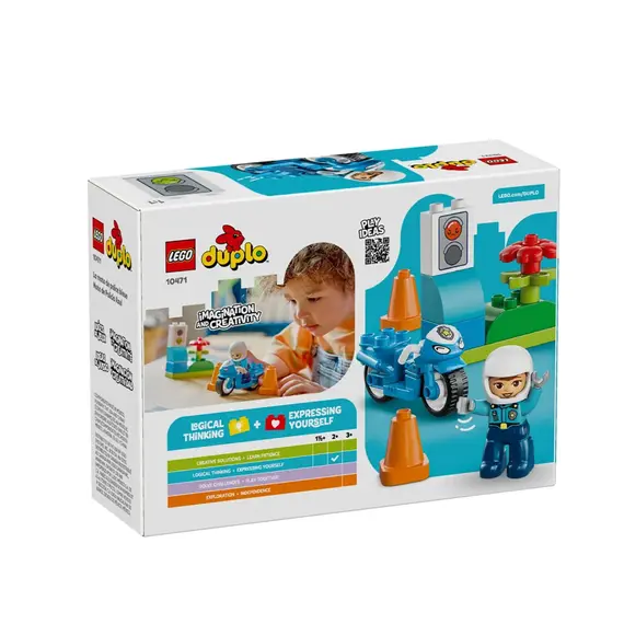 ლეგო LEGO Constructor DUPLO Town Blue Police Motorcycle - Primestore.ge