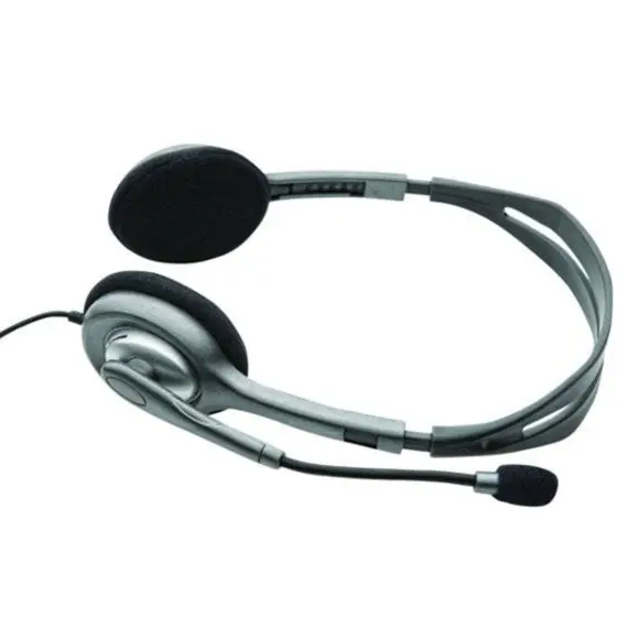 ყურსასმენი LOGITECH H110 Corded Stereo Headset - GRAY/SILVER - Dual Plug - Primestore.ge